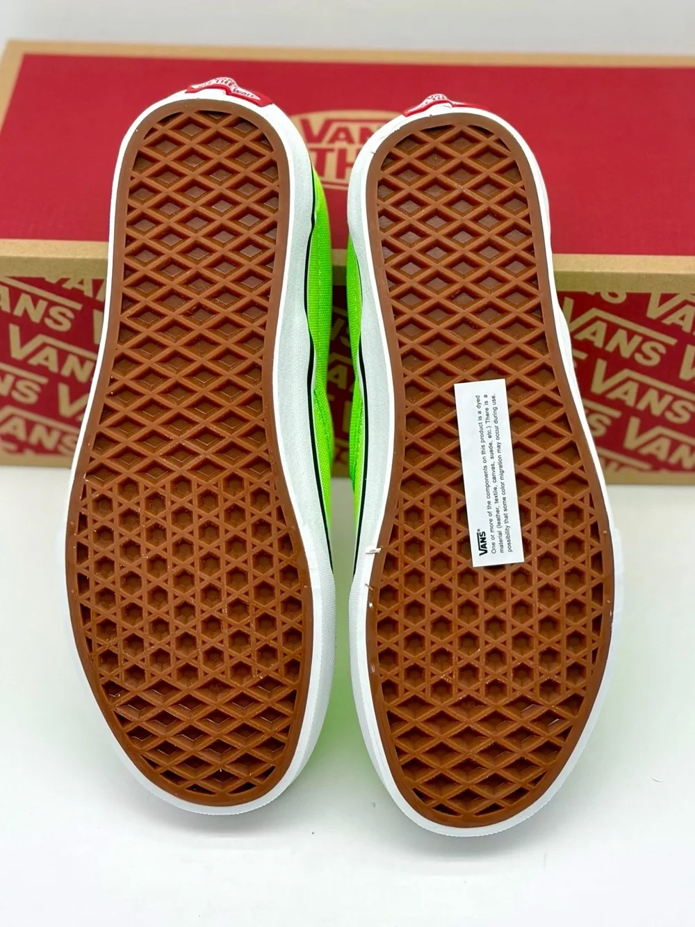 Vans Classic Slip-On Sneakers - Neon Green Women’s 7